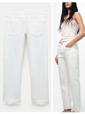 ZARA mid rise relaxed fit slim leg jeans